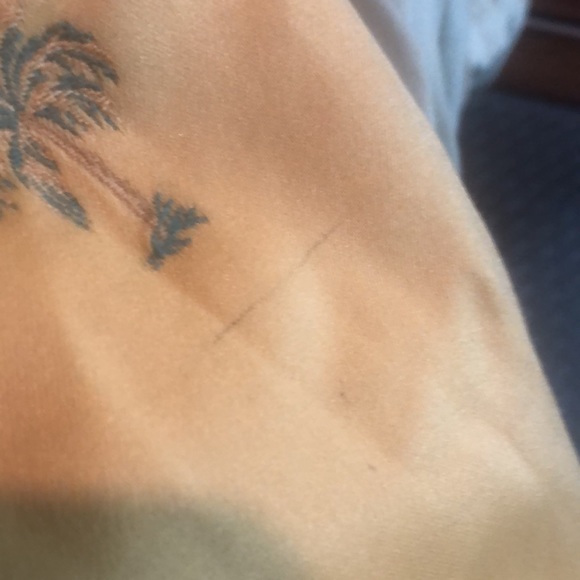 Tropical Yellow green knotted palm tree bag Hawaii Palm Springs teen tiny tote - Picture 8 of 9